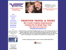 Tablet Screenshot of frontiertraveltours.com